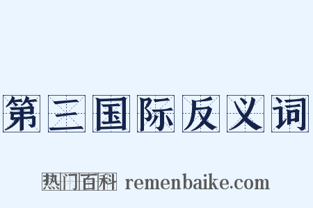 第三国际反义词是什么意思的图片